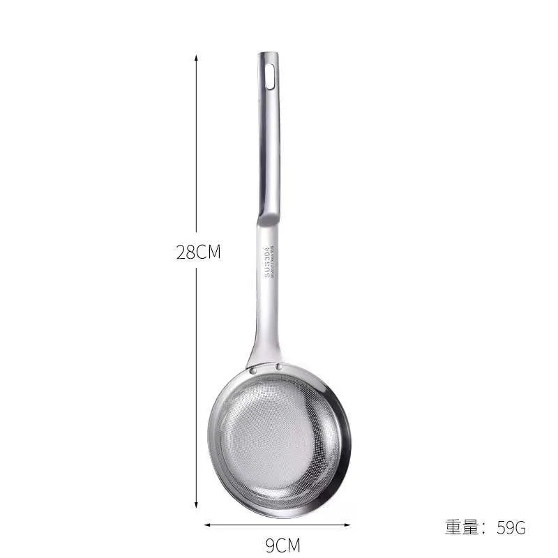 Stainless Steel Oil Strainer Spoon - 304 Grade Kitchen Skimmer Ladle for Removing Oil Residue and Foam - Hanging Design for Easy Storage thumbnail 6