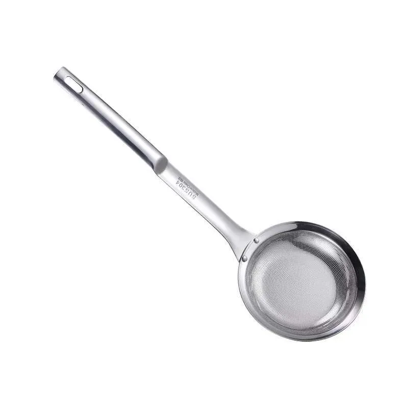 Stainless Steel Oil Strainer Spoon - 304 Grade Kitchen Skimmer Ladle for Removing Oil Residue and Foam - Hanging Design for Easy Storage thumbnail 5