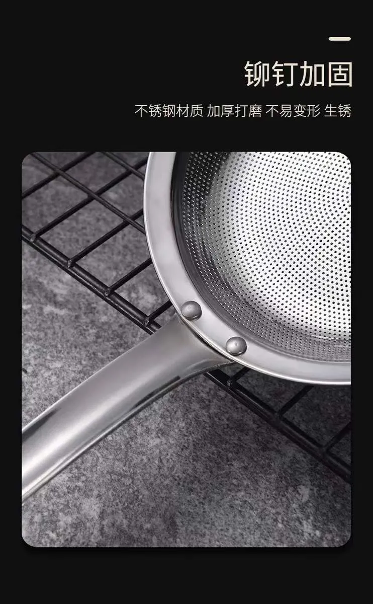 Stainless Steel Oil Strainer Spoon - 304 Grade Kitchen Skimmer Ladle for Removing Oil Residue and Foam - Hanging Design for Easy Storage showcase 10