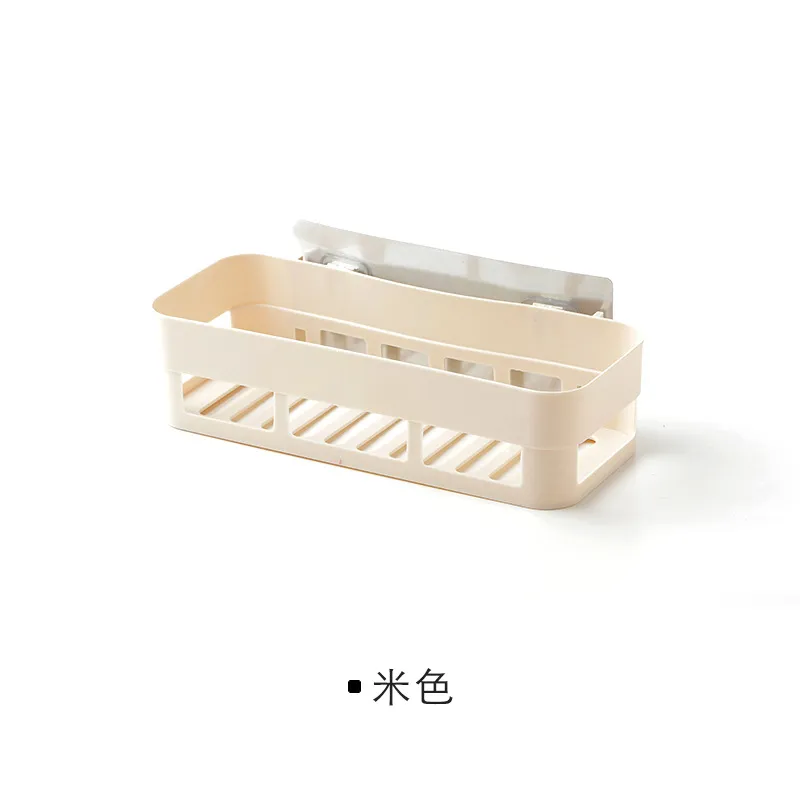 Bathroom Storage Rack Wall Mounted Suction Cup Organizer - Toiletries, Hand Washing, Non-Punching Installation - Space Saving Bathroom Shelf thumbnail 6
