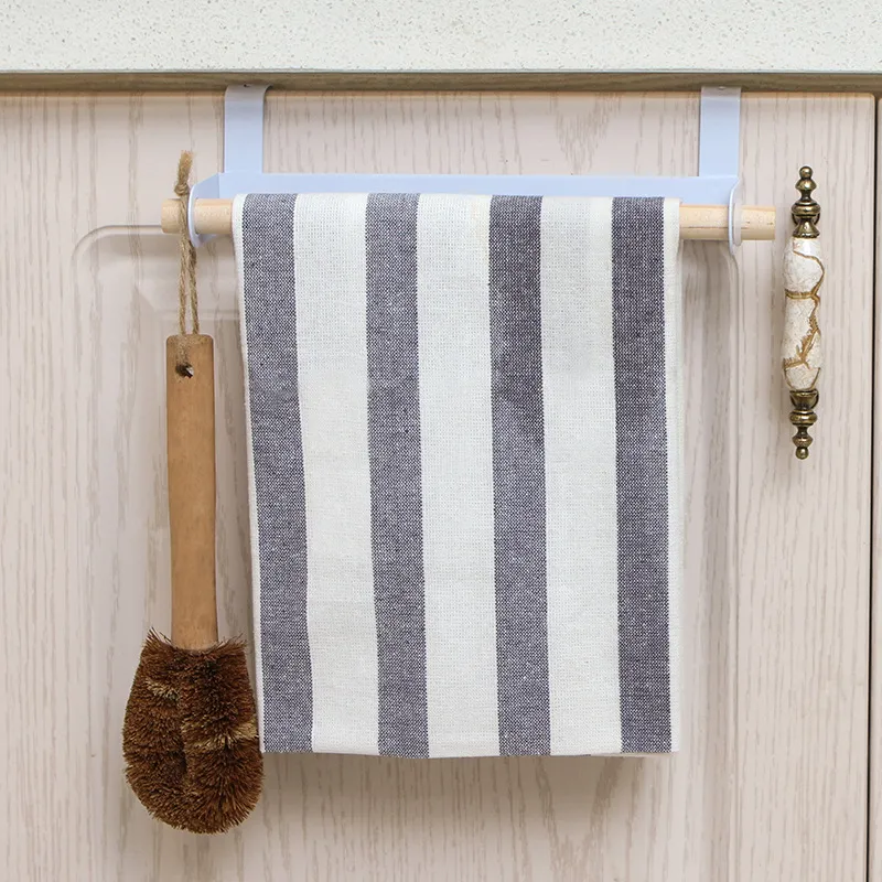Over-the-Door Towel Rack Organizer - Punch-Free Kitchen & Bathroom Storage - Thickened Rag Holder - Space Saving Hanging Towel Bar thumbnail 2