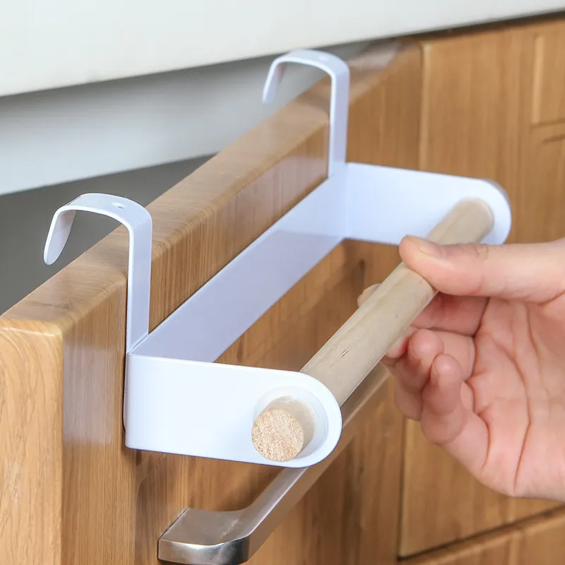 Over-the-Door Towel Rack Organizer - Punch-Free Kitchen & Bathroom Storage - Thickened Rag Holder - Space Saving Hanging Towel Bar thumbnail 3