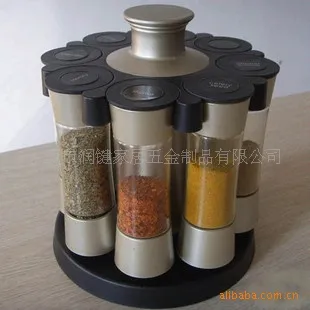 Rotating Spice Rack Organizer with Glass Spice Jars - Airtight Seasoning Container Set for Kitchen, Restaurant, and Home Use - Moisture-Proof Spice Storage Solution showcase 14