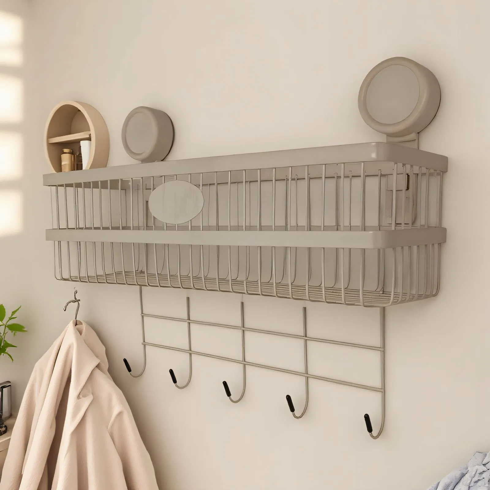 Wall Mounted Kitchen Spice Rack Organizer - Punch-Free Suction Cup Storage Shelf for Spices, Seasonings, and Household Corner Supplies thumbnail 1
