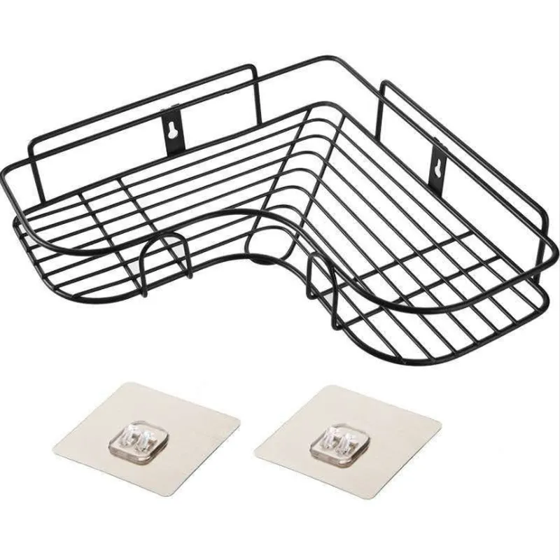 Bathroom Corner Shelf Organizer - Punch-Free Iron Storage Rack for Bathroom Utensils, Kitchen Tripod, Shower Caddy, Space Saving thumbnail 5