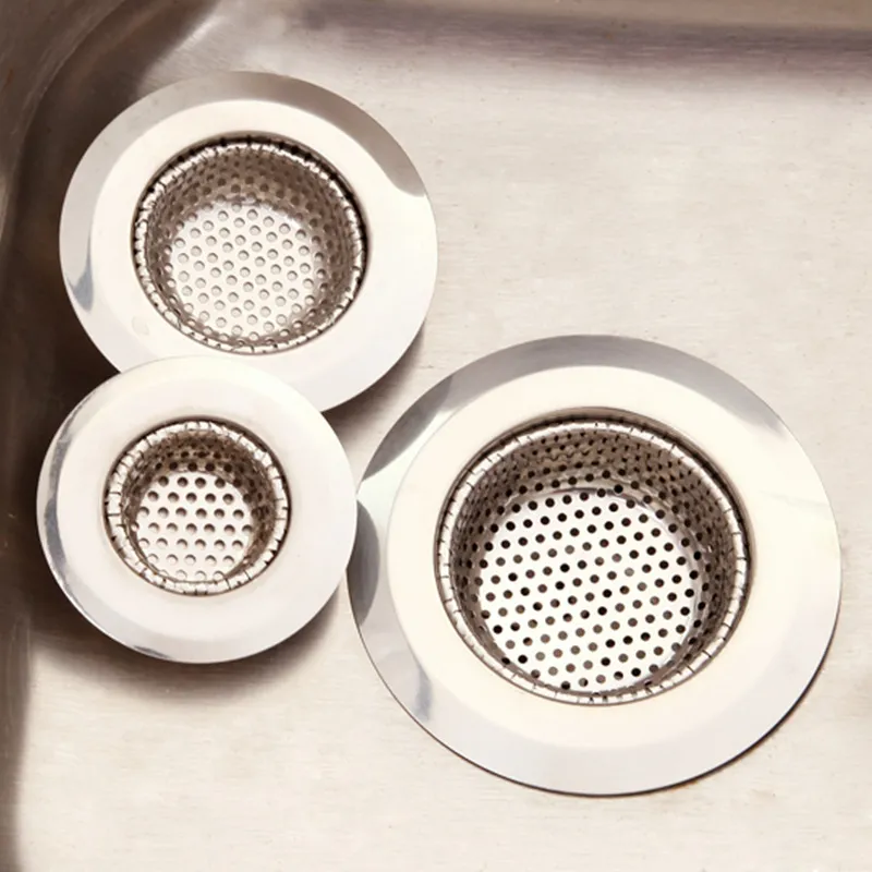 Stainless Steel Sink Strainer Filter - Kitchen Sink Drain Protector, Sewer Slag Stopper, Bathroom Hair Catcher - Creative Accessories thumbnail 4