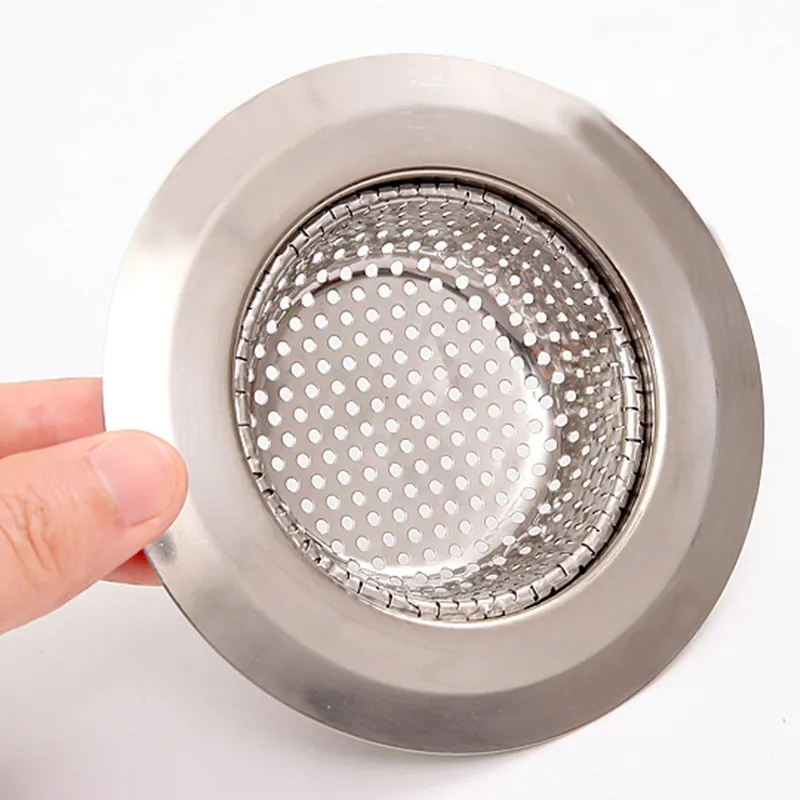 Stainless Steel Sink Strainer Filter - Kitchen Sink Drain Protector, Sewer Slag Stopper, Bathroom Hair Catcher - Creative Accessories thumbnail 3
