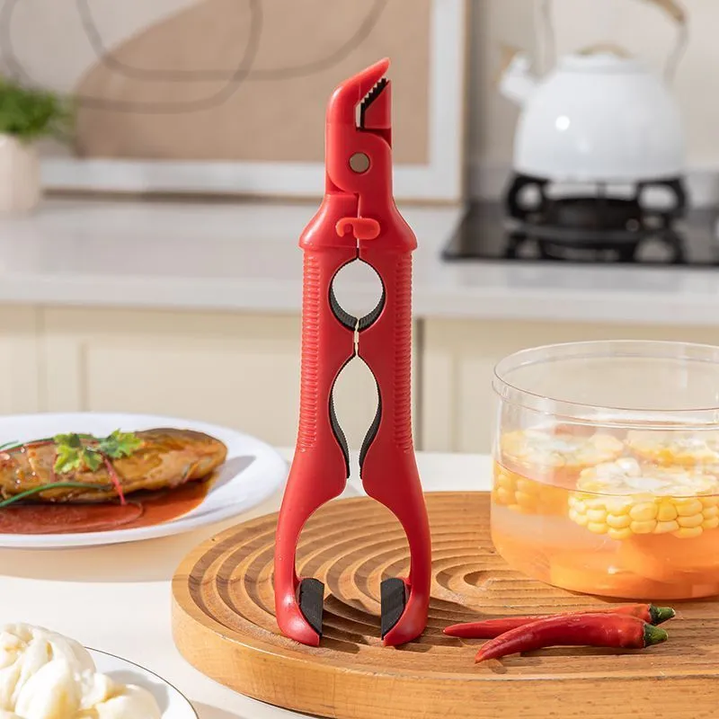 3-in-1 Anti-Scalding Kitchen Clip Set - Bowl, Plate, Dish Gripper - Heat Resistant Lifting Tool - Safe Steaming & Serving - Ghana Kitchen Essentials thumbnail 8
