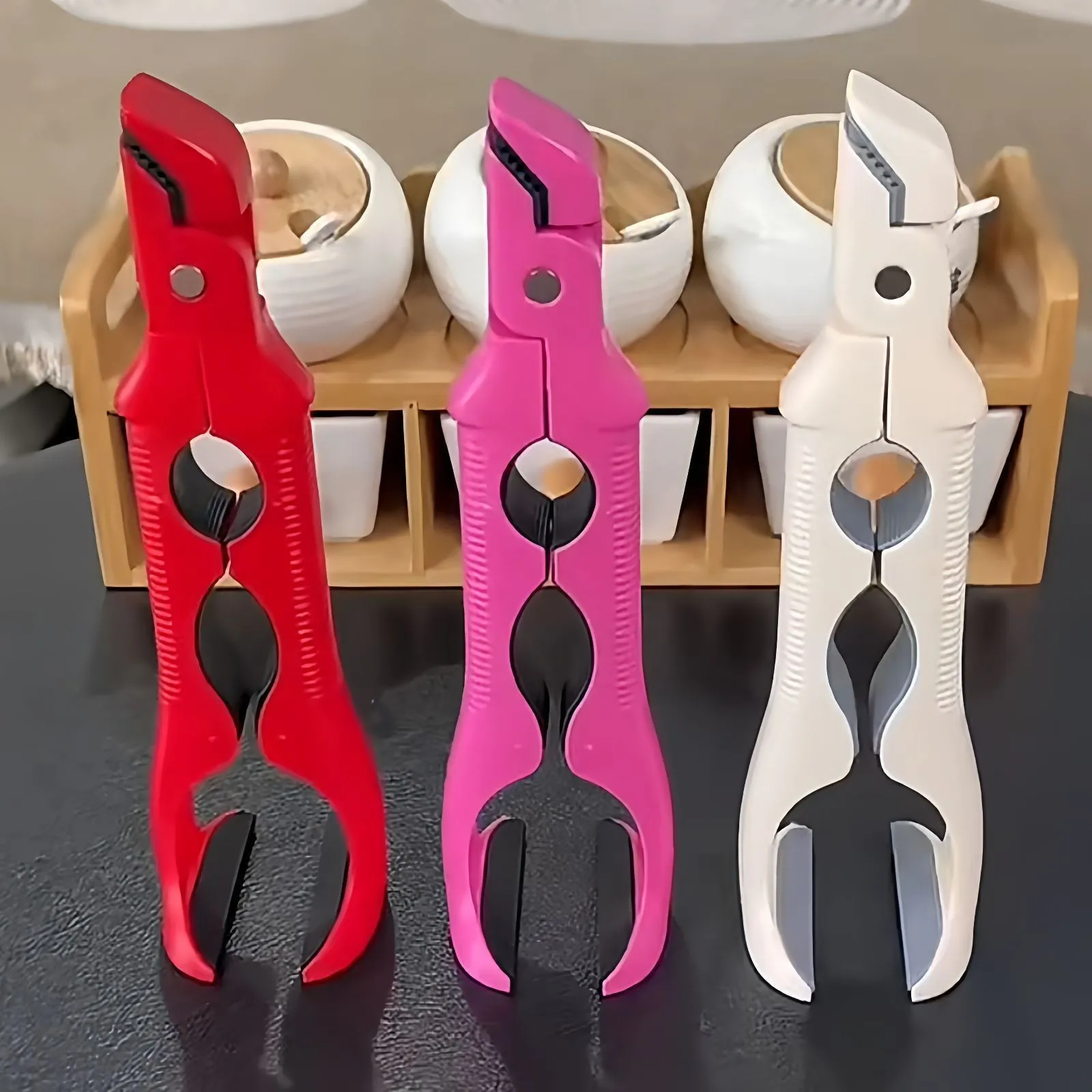 3-in-1 Anti-Scalding Kitchen Clip Set - Bowl, Plate, Dish Gripper - Heat Resistant Lifting Tool - Safe Steaming & Serving - Ghana Kitchen Essentials thumbnail 1