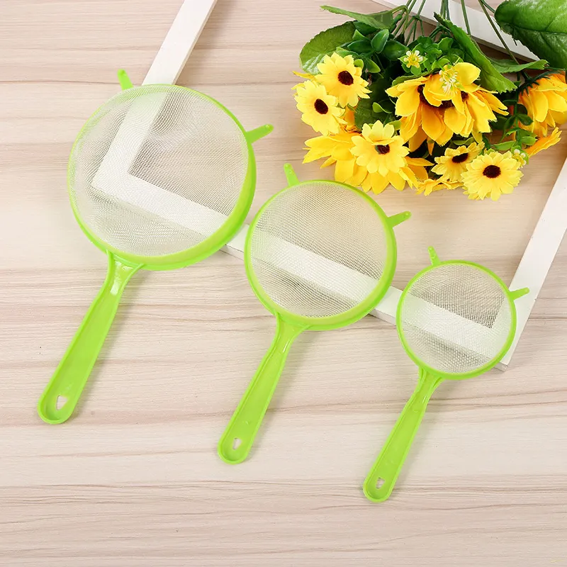 Kitchen Food Strainer with Plastic Handle - Fine Mesh Sieve for Juice, Flour, Soybean Milk - Restaurant & Home Use thumbnail 3