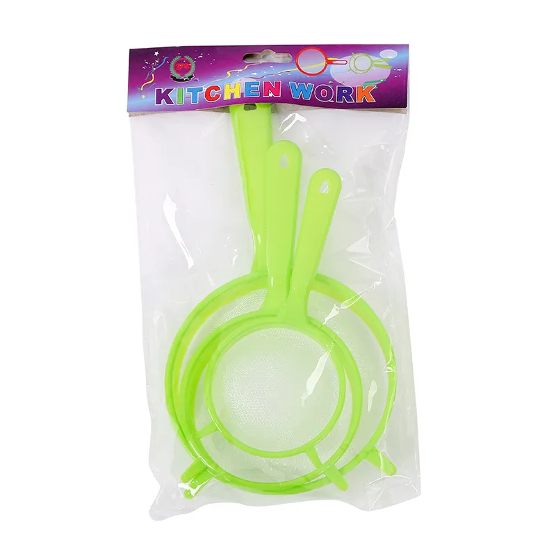 Kitchen Food Strainer with Plastic Handle - Fine Mesh Sieve for Juice, Flour, Soybean Milk - Restaurant & Home Use thumbnail 5