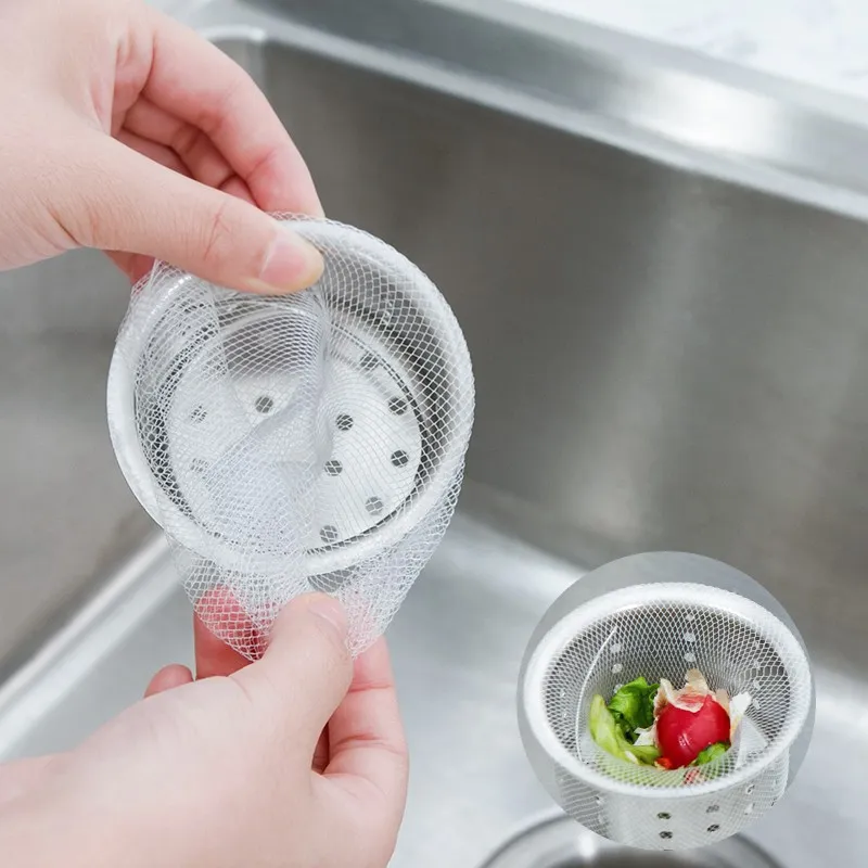 Kitchen Sink Strainer Disposable Mesh Bag Set - Anti-Clogging Drain Filter for Food Scraps, Hair, Bathroom, and Dish Washing thumbnail 1
