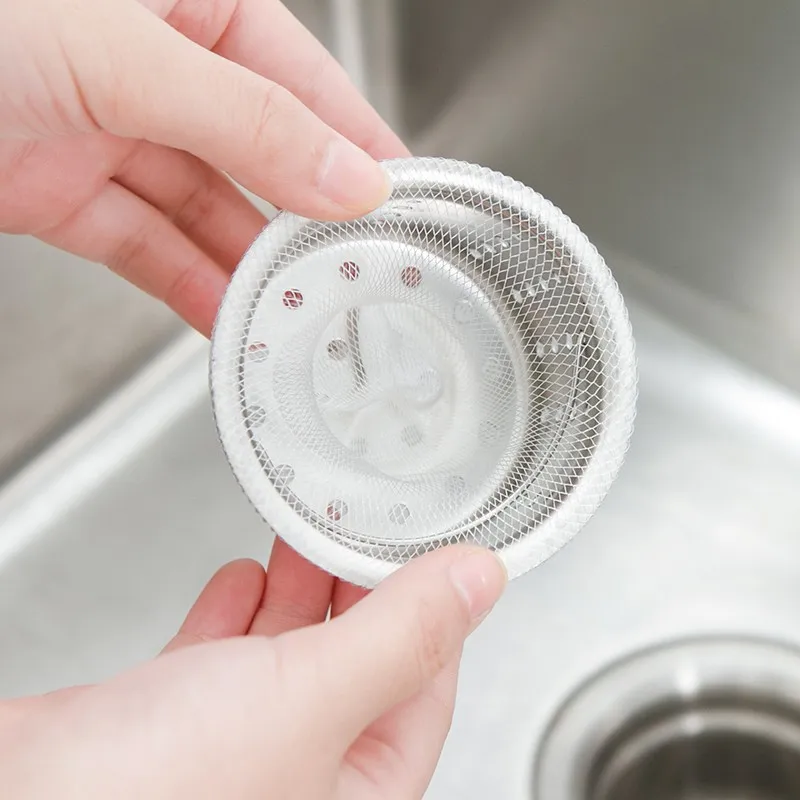 Kitchen Sink Strainer Disposable Mesh Bag Set - Anti-Clogging Drain Filter for Food Scraps, Hair, Bathroom, and Dish Washing thumbnail 2