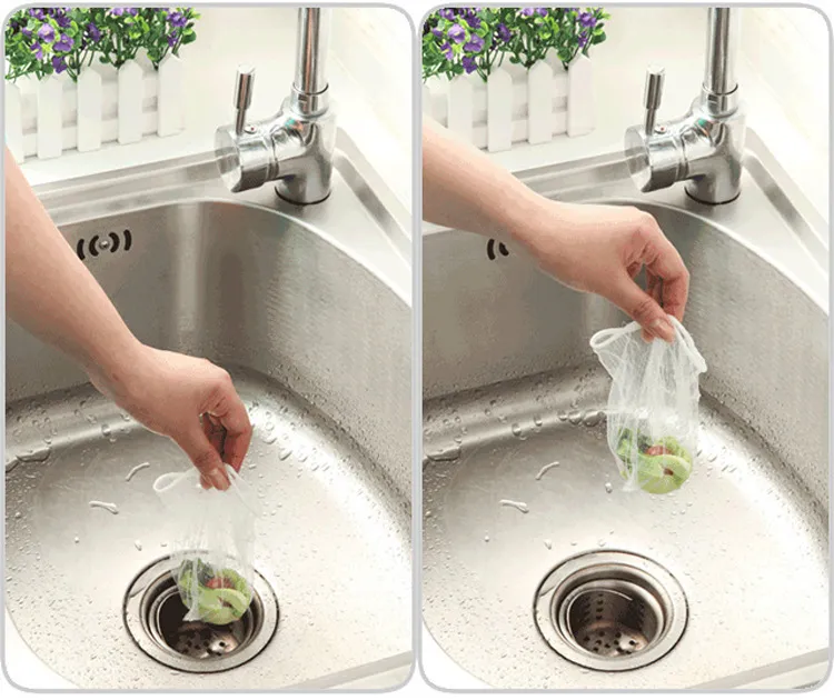 Kitchen Sink Strainer Disposable Mesh Bag Set - Anti-Clogging Drain Filter for Food Scraps, Hair, Bathroom, and Dish Washing showcase 6