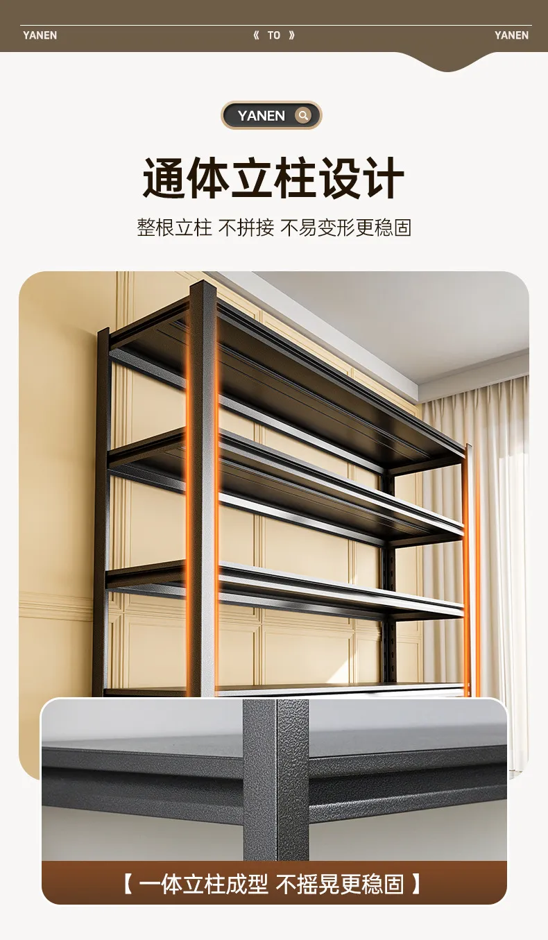 Household Storage Rack Shelf - Multi-Layer Steel Organizer for Balcony, Kitchen, Storage Room - Express Sundry Rack - Durable and Space-Saving showcase 12