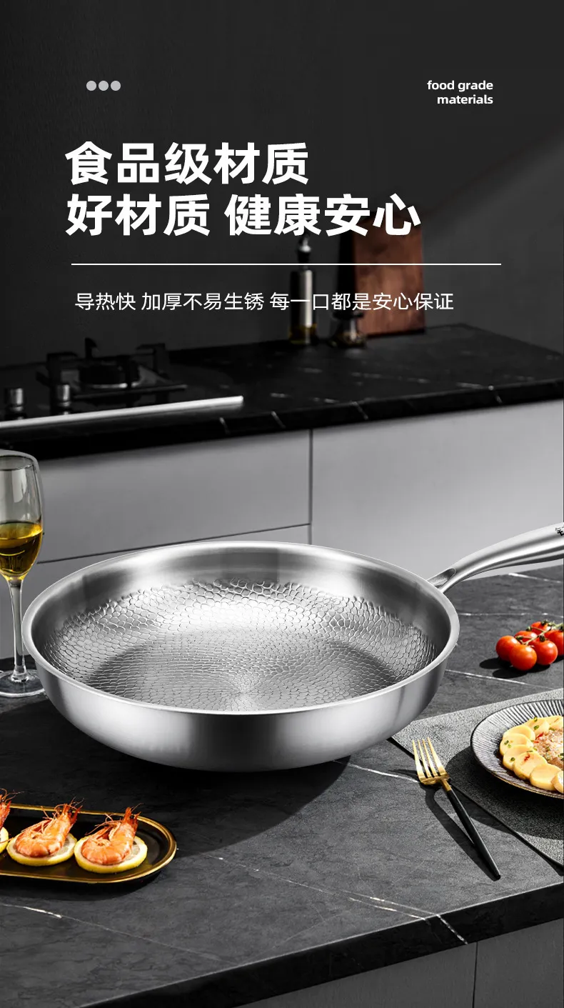 Titanium Non-Stick Frying Pan - German Classy Design, Uncoated, Titanium Alloy, Gas Stove Compatible - Perfect for Steak, Household Use showcase 8