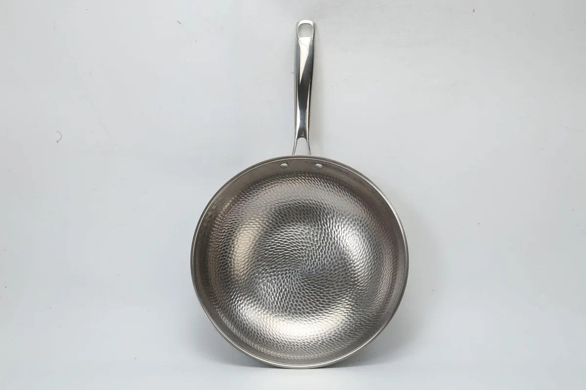 Titanium Wok Stir Fry Pan - Non-Stick, Coating-Free, Hammered Dragon Scale Design - German Titanium Frying Pan for All Cooktops showcase 1