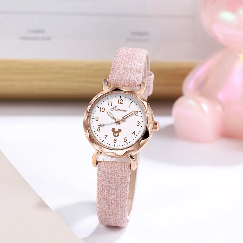 Cute Cartoon Mickey Mouse Watch for Girls, Ladies, Students - Trendy Small Fresh Style, Perfect for Exams and Everyday Wear - Wholesale Available thumbnail 1