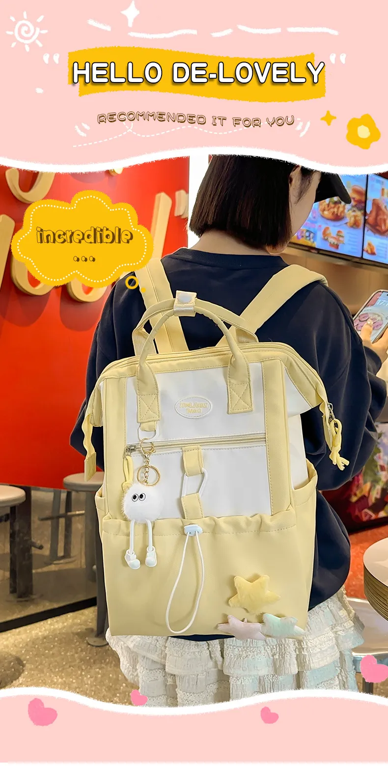 Girls' Primary School Backpack - Large Capacity, Lightweight, Fashionable Design for Junior High and High School Students - Durable and Comfortable showcase 1