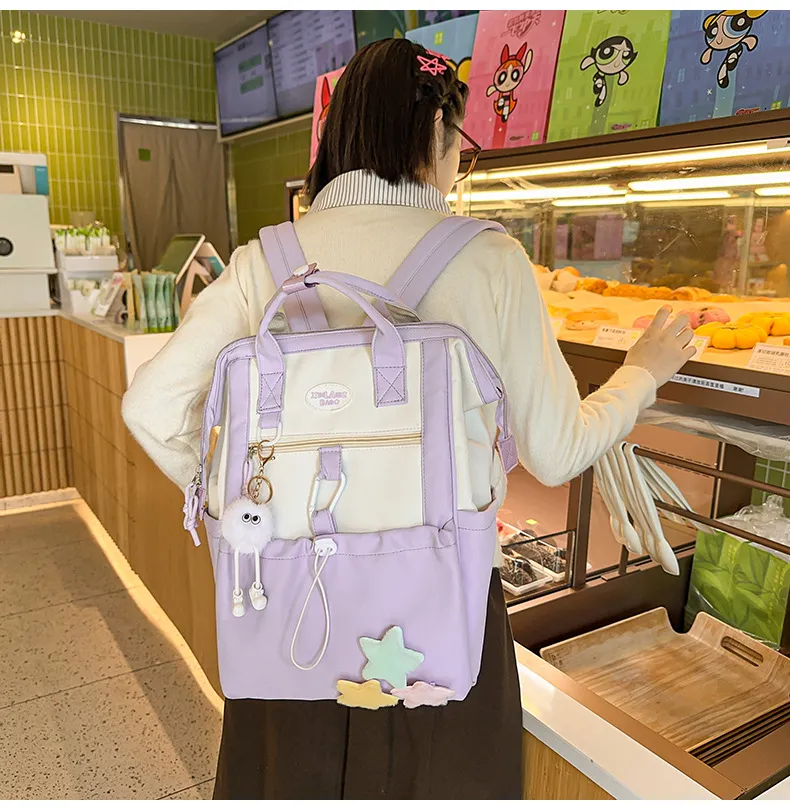 Girls' Primary School Backpack - Large Capacity, Lightweight, Fashionable Design for Junior High and High School Students - Durable and Comfortable showcase 18