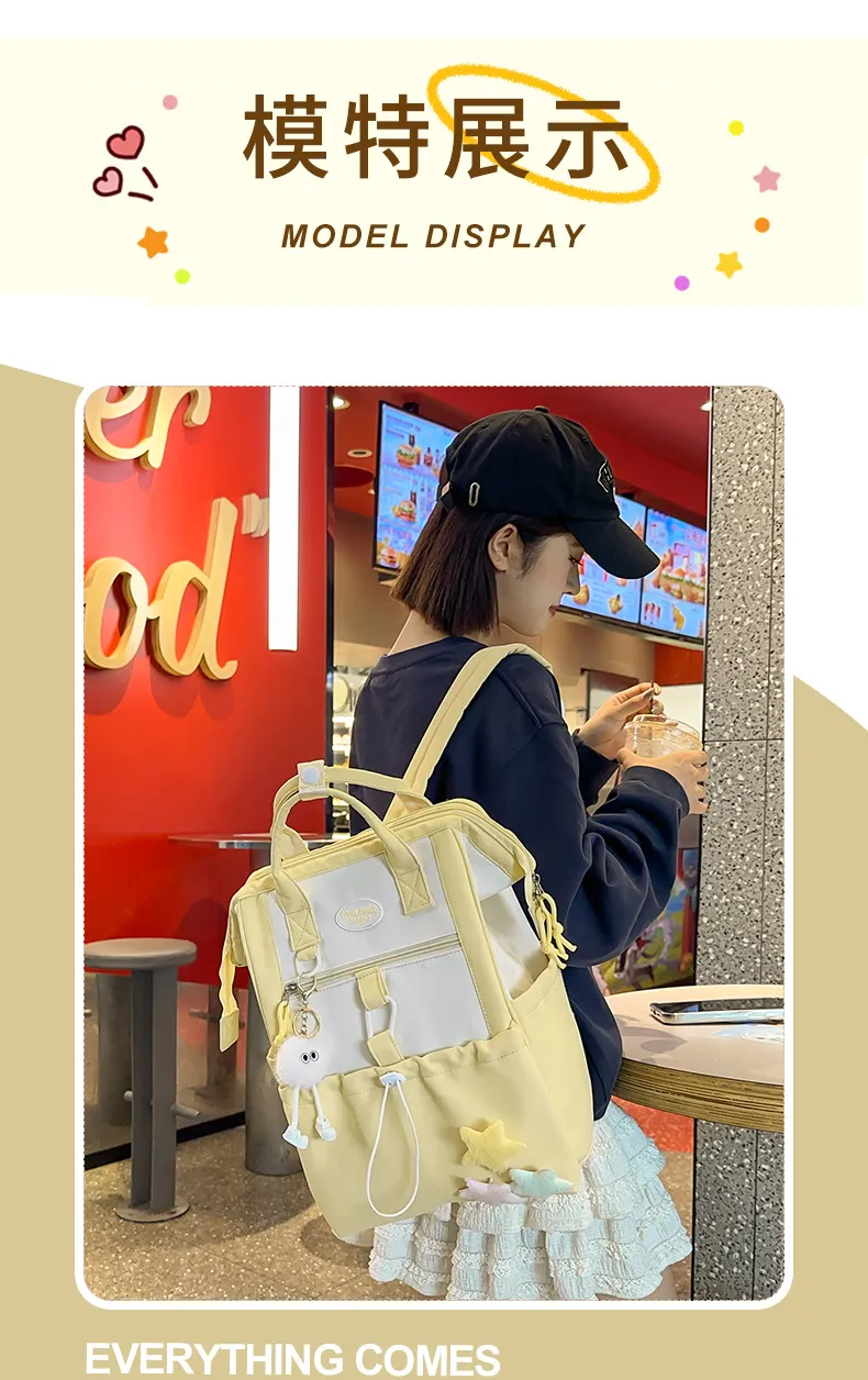 Girls' Primary School Backpack - Large Capacity, Lightweight, Fashionable Design for Junior High and High School Students - Durable and Comfortable showcase 3