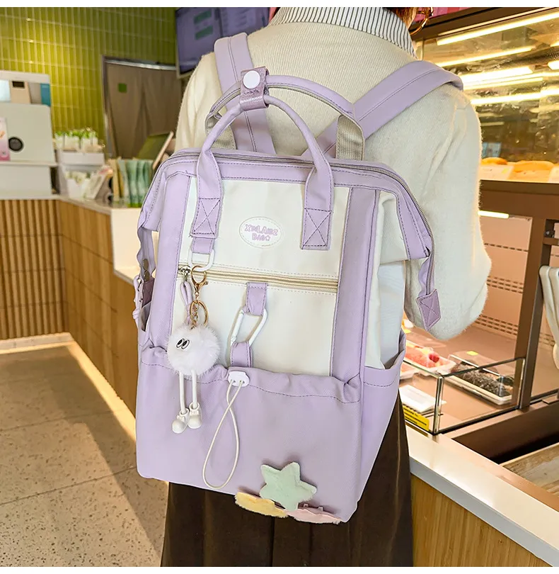 Girls' Primary School Backpack - Large Capacity, Lightweight, Fashionable Design for Junior High and High School Students - Durable and Comfortable showcase 19