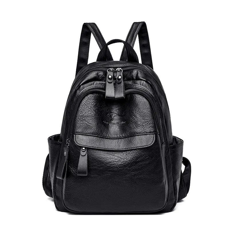 Women's Fashion Backpack 2024: Trendy K-Style Soft Leather Crossbody Shoulder Bag - Versatile Travel Backpack for Girls and Ladies thumbnail 5