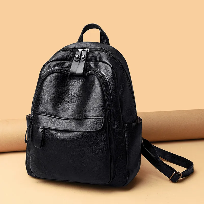 Women's Fashion Backpack 2024: Trendy K-Style Soft Leather Crossbody Shoulder Bag - Versatile Travel Backpack for Girls and Ladies thumbnail 4
