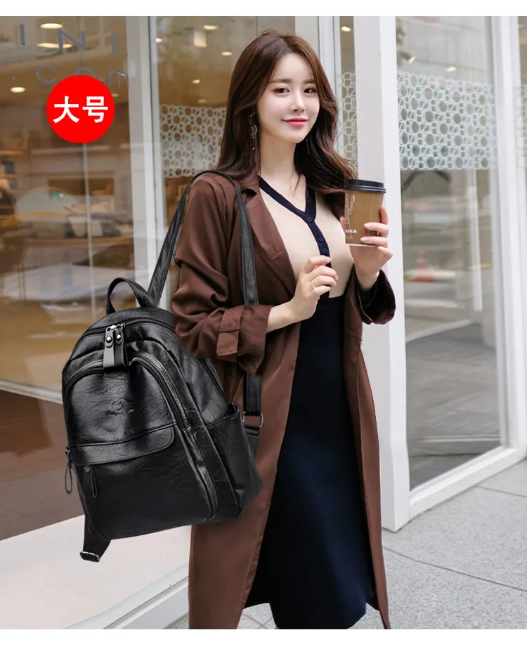 Women's Fashion Backpack 2024: Trendy K-Style Soft Leather Crossbody Shoulder Bag - Versatile Travel Backpack for Girls and Ladies showcase 7
