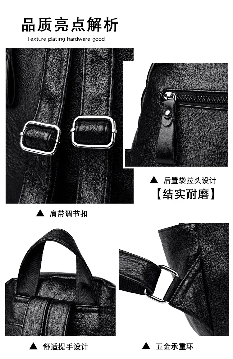 Women's Fashion Backpack 2024: Trendy K-Style Soft Leather Crossbody Shoulder Bag - Versatile Travel Backpack for Girls and Ladies showcase 13