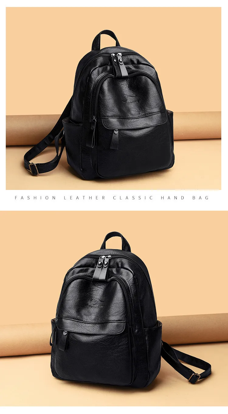 Women's Fashion Backpack 2024: Trendy K-Style Soft Leather Crossbody Shoulder Bag - Versatile Travel Backpack for Girls and Ladies showcase 4