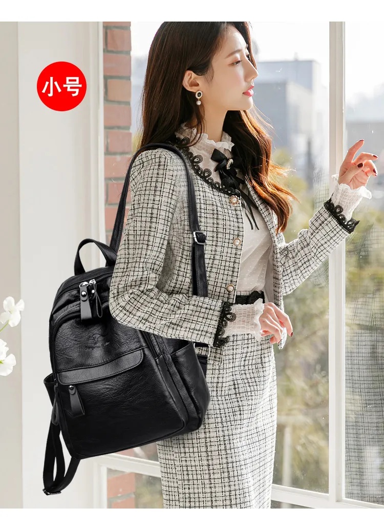 Women's Fashion Backpack 2024: Trendy K-Style Soft Leather Crossbody Shoulder Bag - Versatile Travel Backpack for Girls and Ladies showcase 8