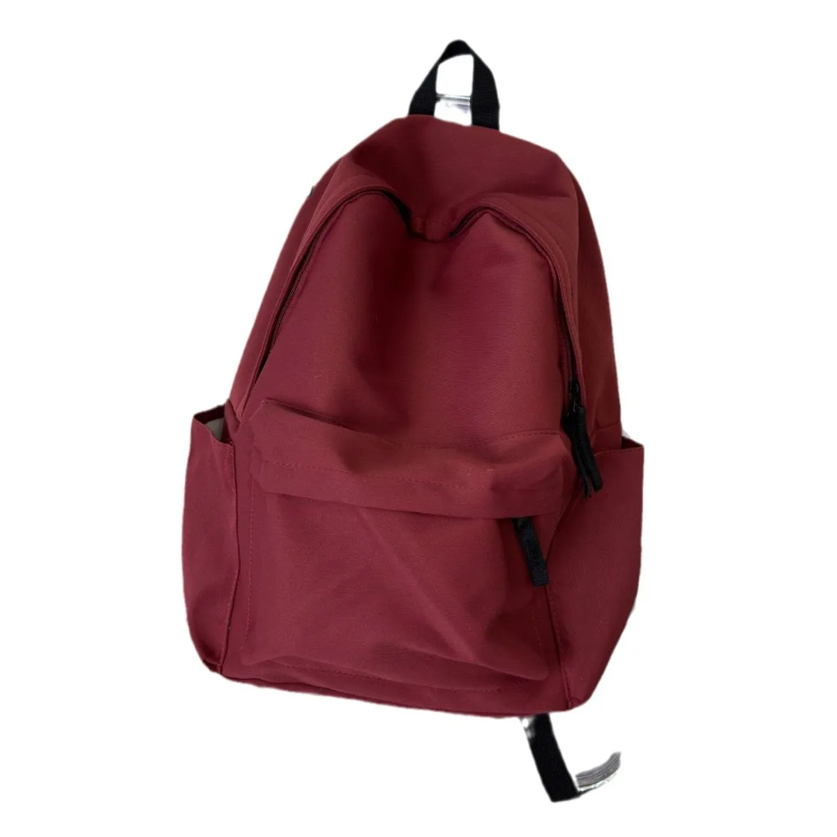 Korean Style Backpack for High School College Students - Large Capacity Solid Color Schoolbag for Women and Men - Lightweight Casual Daypack thumbnail 2
