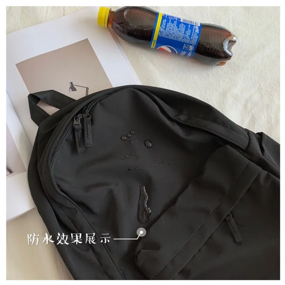 Korean Style Backpack for High School College Students - Large Capacity Solid Color Schoolbag for Women and Men - Lightweight Casual Daypack showcase 8