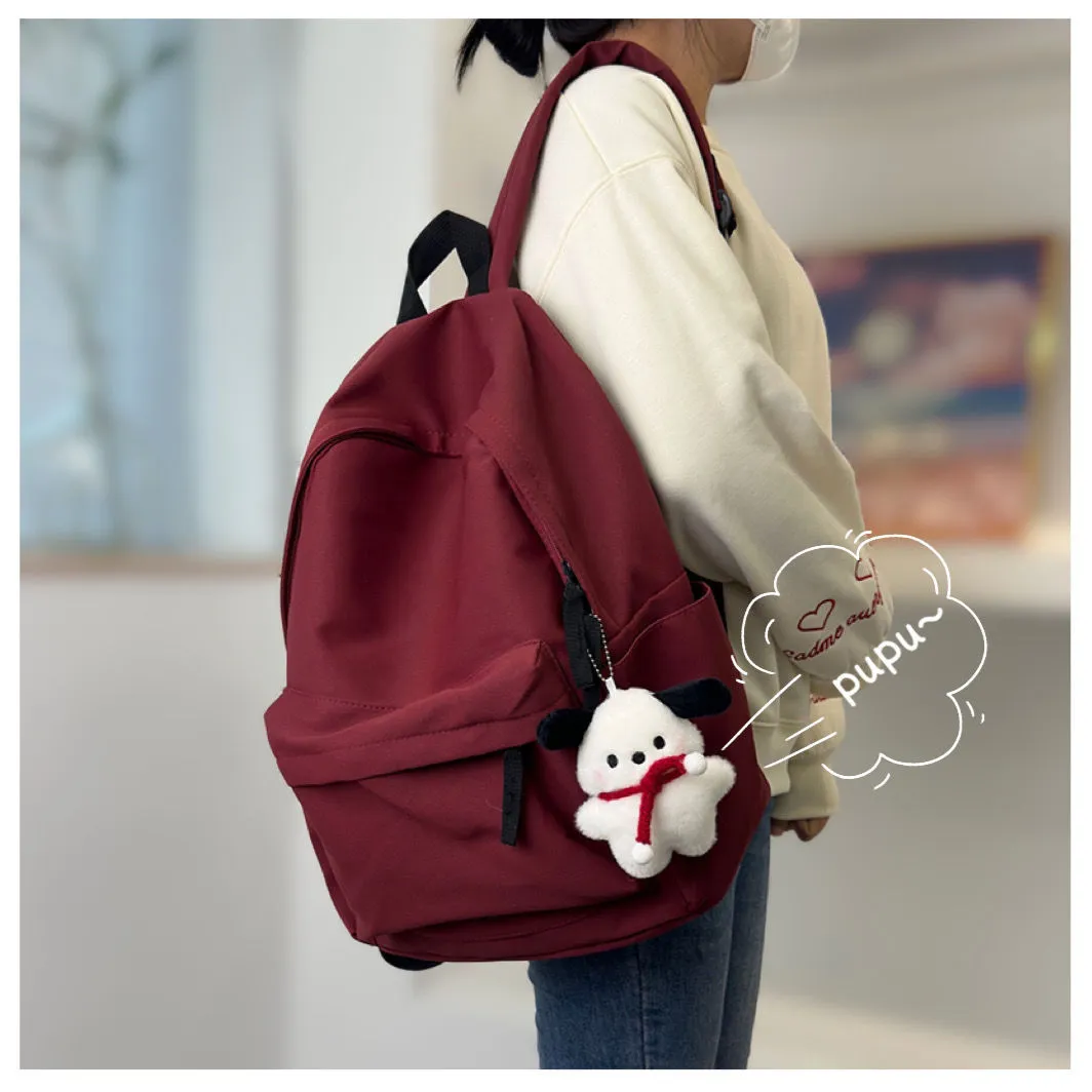 Korean Style Backpack for High School College Students - Large Capacity Solid Color Schoolbag for Women and Men - Lightweight Casual Daypack showcase 11