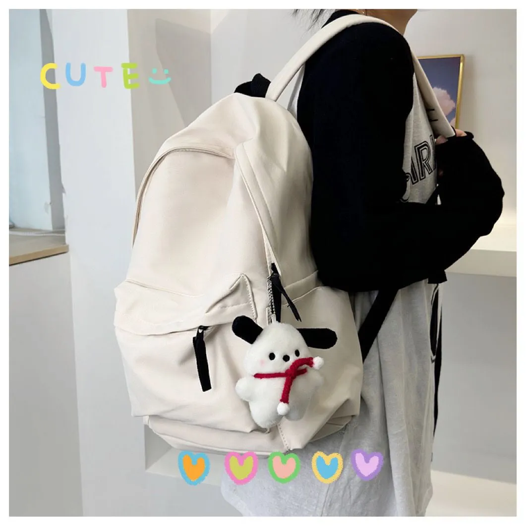 Korean Style Backpack for High School College Students - Large Capacity Solid Color Schoolbag for Women and Men - Lightweight Casual Daypack showcase 17