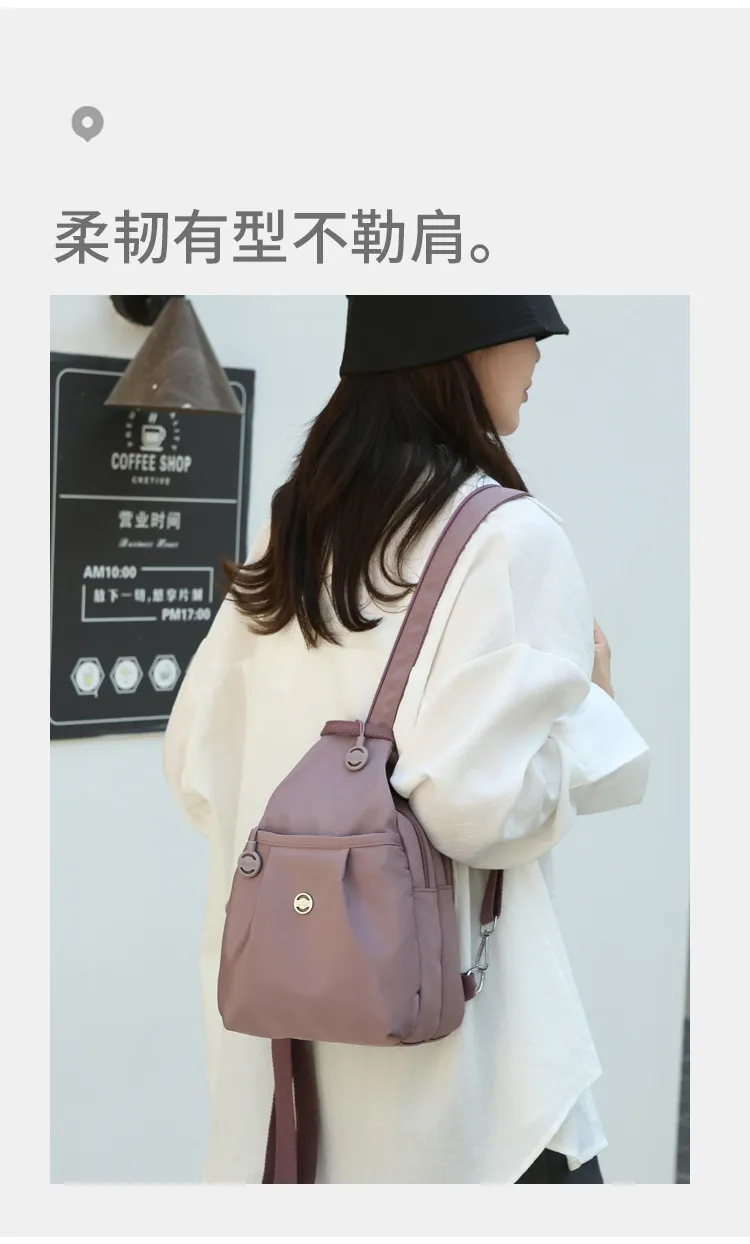 Mini Backpack for Women, Small Anti-Theft Chest Bag, Fashionable Oxford Cloth Casual Daypack, Versatile Travel Backpack Purse, New Style 2025 showcase 8