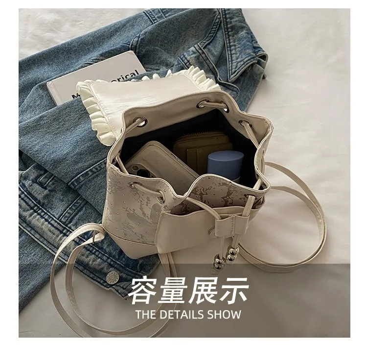 Cute Bow Lace Backpack for Girls & Women - Trendy Small Backpack, Fashionable High-End Design, Lightweight Shoulder Bag for Everyday Use showcase 8