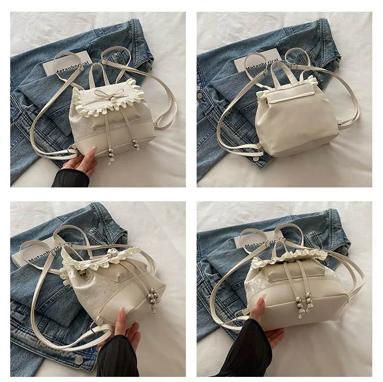 Cute Bow Lace Backpack for Girls & Women - Trendy Small Backpack, Fashionable High-End Design, Lightweight Shoulder Bag for Everyday Use showcase 13