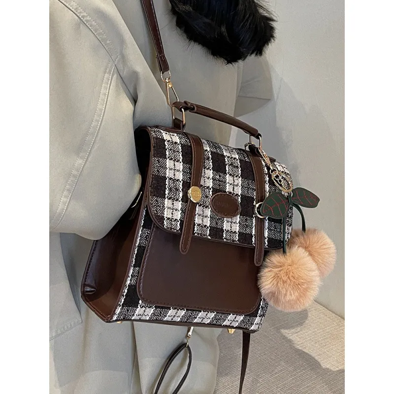 Women's Fashion Backpack with Buckle Closure, 2023 Trendy Crossbody Bag, Niche Design Student Shoulder Handbag for Everyday Use thumbnail 3