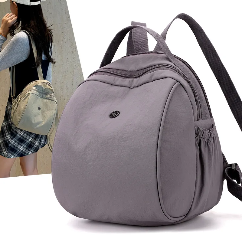 Women's Oxford Cloth Backpack - Stylish Korean Style Small Backpack, Versatile Nylon School Bag, Casual Daypack for Middle-Aged Ladies, Lightweight Mommy Bag thumbnail 1