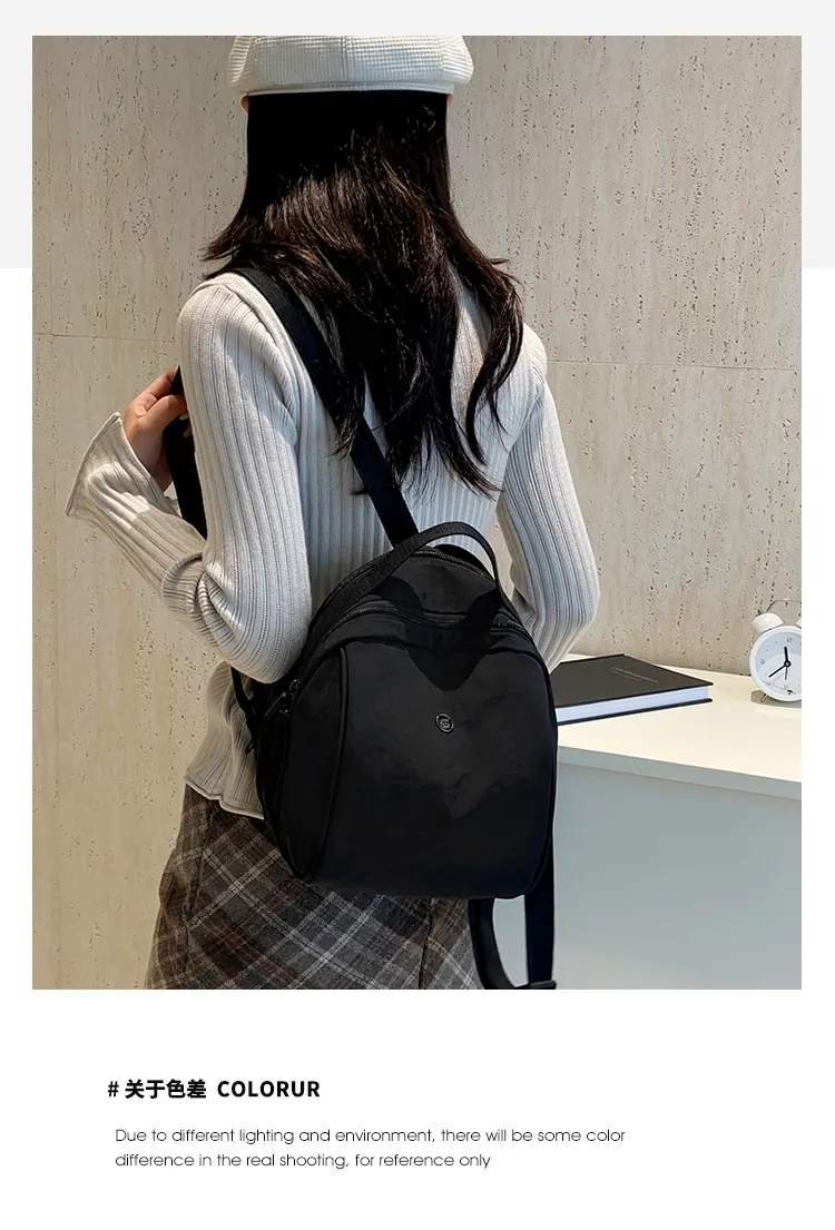 Women's Oxford Cloth Backpack - Stylish Korean Style Small Backpack, Versatile Nylon School Bag, Casual Daypack for Middle-Aged Ladies, Lightweight Mommy Bag showcase 4