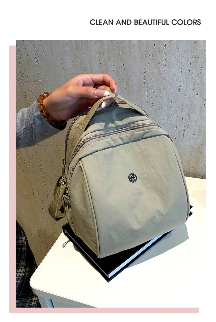 Women's Oxford Cloth Backpack - Stylish Korean Style Small Backpack, Versatile Nylon School Bag, Casual Daypack for Middle-Aged Ladies, Lightweight Mommy Bag showcase 11