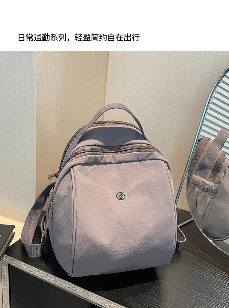 Women's Oxford Cloth Backpack - Stylish Korean Style Small Backpack, Versatile Nylon School Bag, Casual Daypack for Middle-Aged Ladies, Lightweight Mommy Bag showcase 5