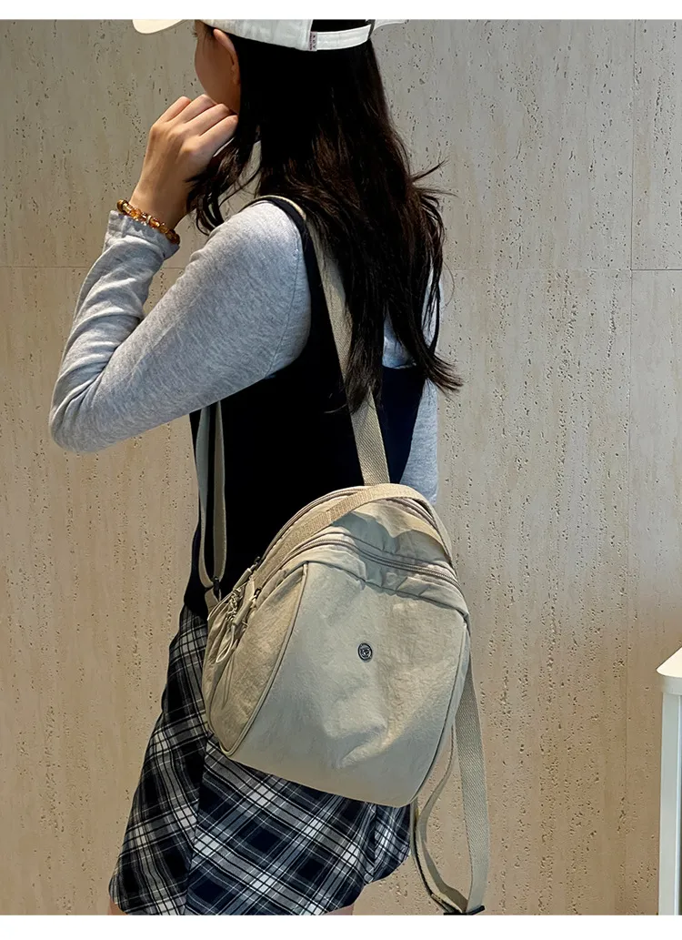 Women's Oxford Cloth Backpack - Stylish Korean Style Small Backpack, Versatile Nylon School Bag, Casual Daypack for Middle-Aged Ladies, Lightweight Mommy Bag showcase 18