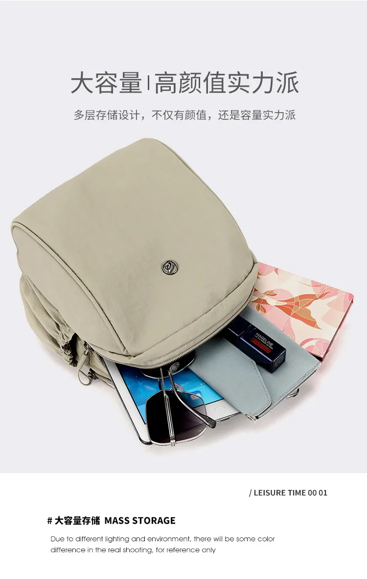 Women's Oxford Cloth Backpack - Stylish Korean Style Small Backpack, Versatile Nylon School Bag, Casual Daypack for Middle-Aged Ladies, Lightweight Mommy Bag showcase 8