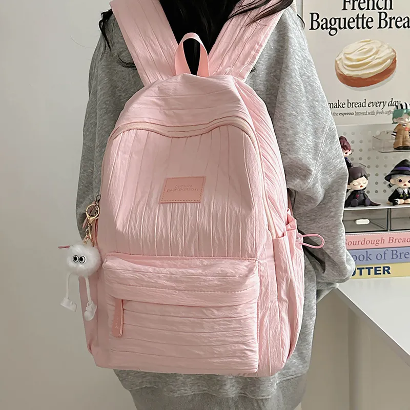 College Style Backpack for Students - Large Capacity Fashion Schoolbag for Junior, Senior High School & University - Casual All-Match Design thumbnail 2