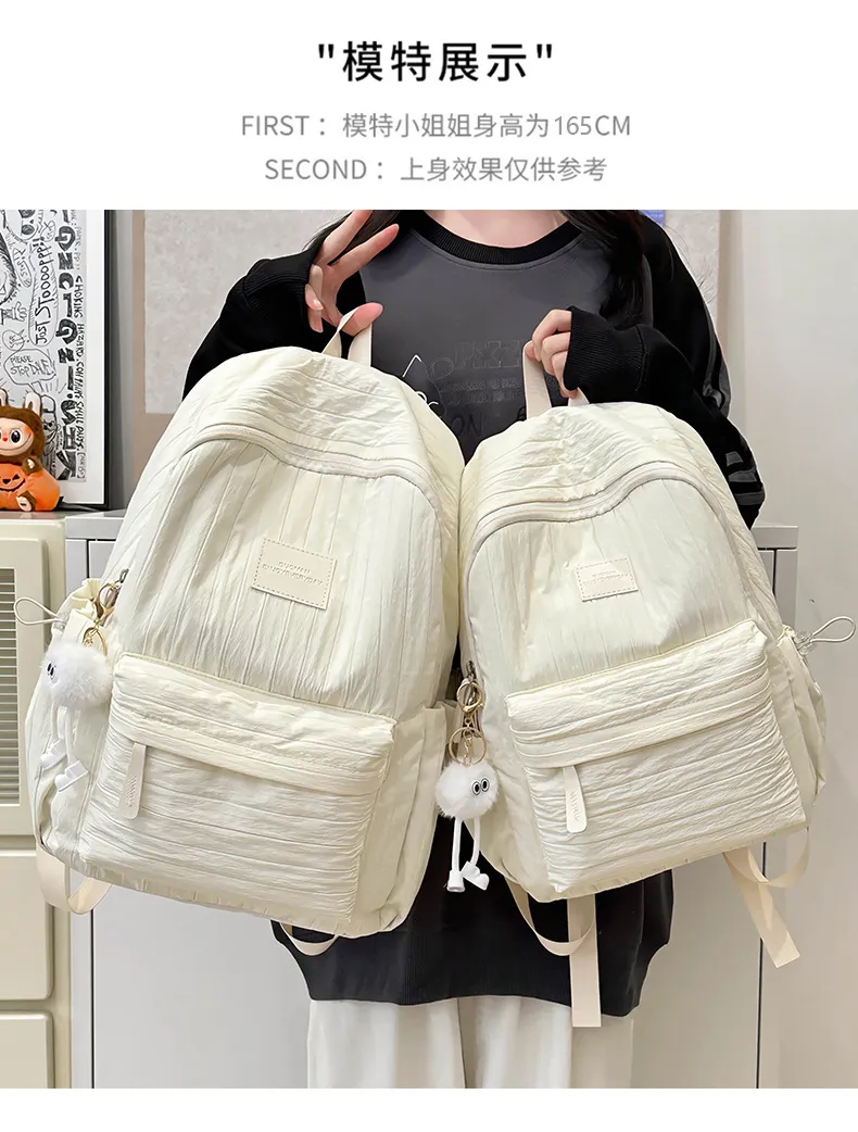 College Style Backpack for Students - Large Capacity Fashion Schoolbag for Junior, Senior High School & University - Casual All-Match Design showcase 3
