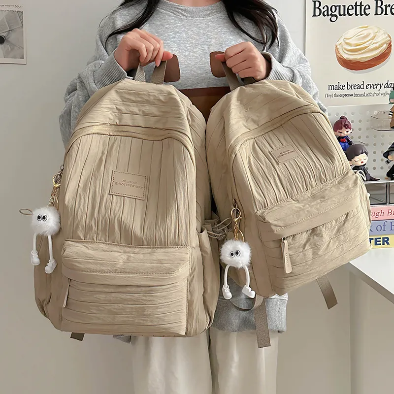 College Style Backpack for Students - Large Capacity Fashion Schoolbag for Junior, Senior High School & University - Casual All-Match Design thumbnail 4