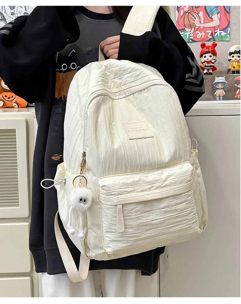 College Style Backpack for Students - Large Capacity Fashion Schoolbag for Junior, Senior High School & University - Casual All-Match Design showcase 4